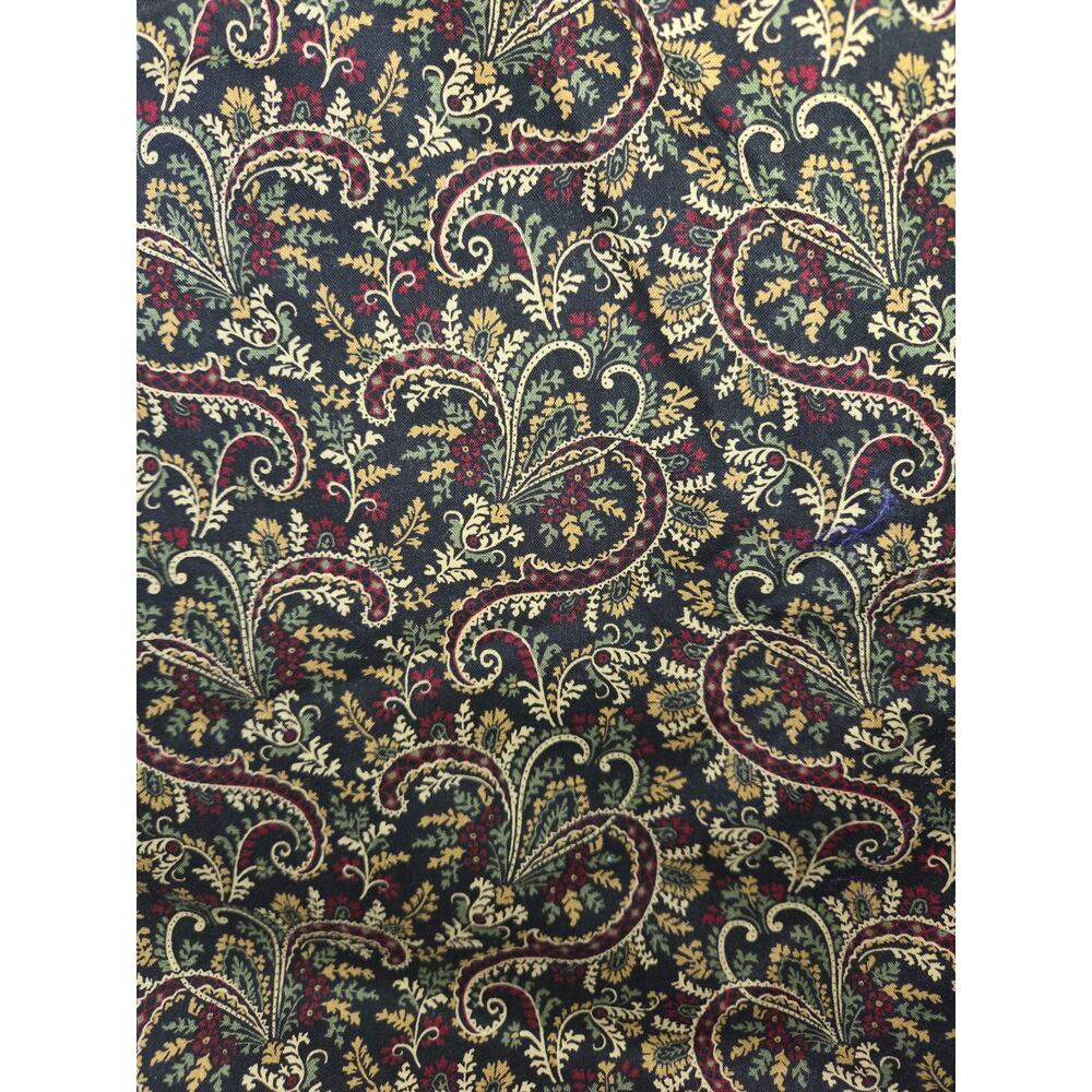 Vintage VIP Print Cranston Print Works Paisley Fabric 2.5 Yards